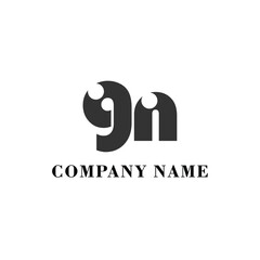 GN Initial logo elegant logotype corporate font idea unity