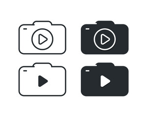 Camera video icon. Illustration vector