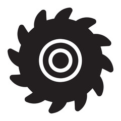 circular saw glyph icon