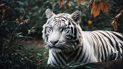 Sight of majestic white tigers roaming in their natural habitat