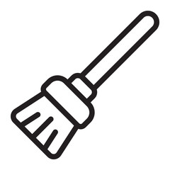 broom line icon