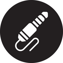 audio jack glyph icon
