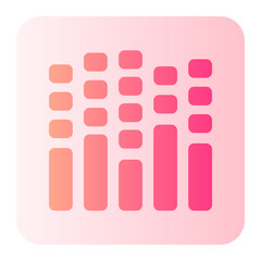 music wave gradient icon