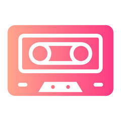 Obraz premium radio cassette gradient icon