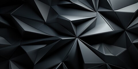 Fototapeta premium Black abstract geometric background.