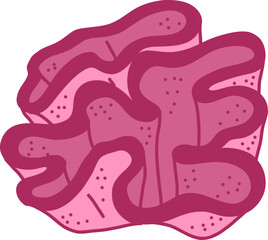 Set of coral undersea element