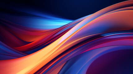 Multicolored blurred lines on a dark abstract background, neon glow
