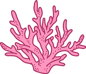 Set of coral undersea element