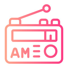 radio gradient icon