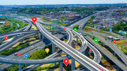 道路と位置情報　GPS　ナビゲーション