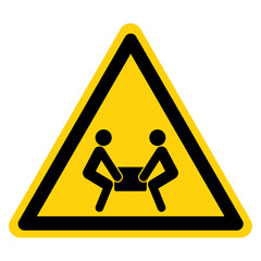 Two Person Lift Required Symbol Sign, Vector Illustration, Isolate On White Background Label .EPS10