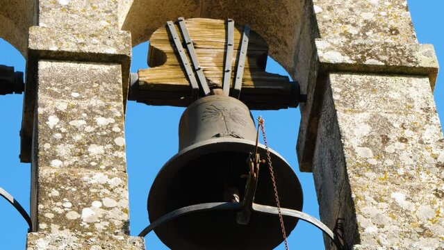 Antique Bell of Santa Mar&iacute;a de Fe&aacute; church, To&eacute;n, Spain