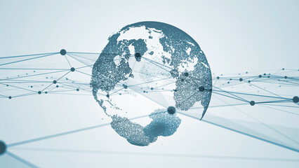 Global communication network concept. Worldwide connection. - obrazy, fototapety, plakaty