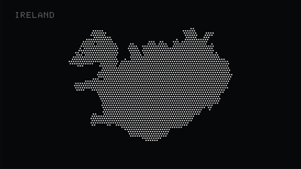 Ireland Vector Dot Map