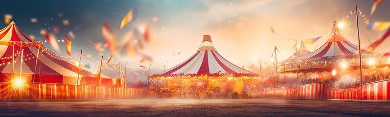 Circus banner - obrazy, fototapety, plakaty