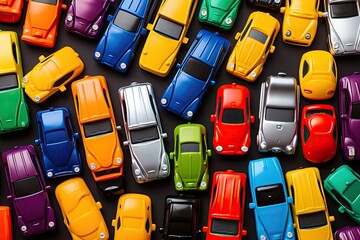 Fototapeta premium Colorful car toys