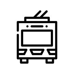 trolley bus line icon