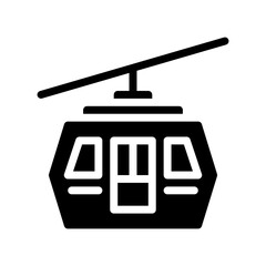 Fototapeta premium cable car cabin glyph icon