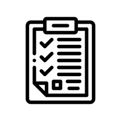 Fototapeta premium checklist line icon