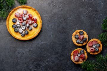 Festive delight: Christmas cupcakes adorned with berries