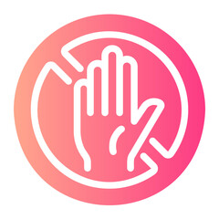 no stopping Gradient icon