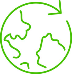 eco earth line icon symbol illustration