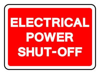 Electrical Power Shut Off  Symbol Sign, Vector Illustration, Isolate On White Background Label. EPS10