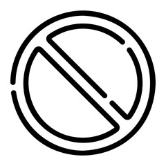 forbidden Line Icon