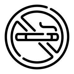 no smoking Line Icon