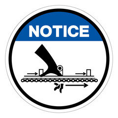 Notice Moving Part Cause Injury Hazaed Symbol Sign, Vector Illustration, Isolate On White Background Label .EPS10