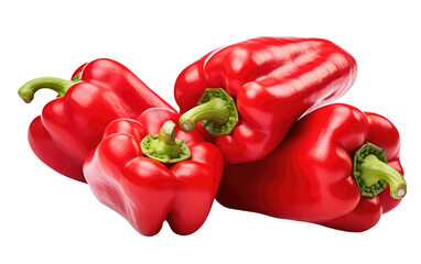 Sweet Red Peppers On Isolated Background