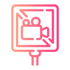 video camera Line Gradient Icon