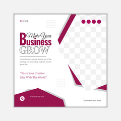 Digital marketing agency business or corporate social media post template banner