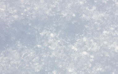 White snowflakes in winter as an abstract background. Texture