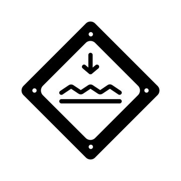 Solid black icon for Uneven