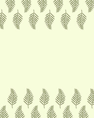 tropical leaf pattern background simple and clean illustration vector nature green botanical leaf silhouette 