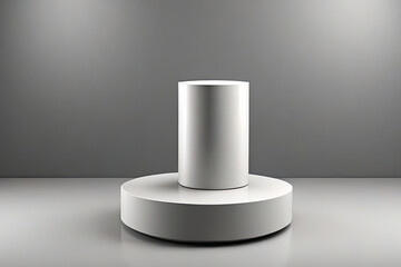 3D ceramic podium set against scenic nature backdrop for captivating product displays