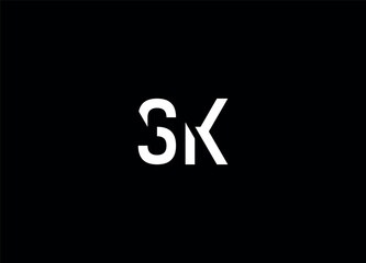 SK  initial logo design and creative logo