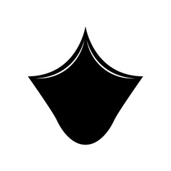 Fototapeta premium Animal Footprint, Duck Paw, Goose Trace. Flat Vector Icon illustration. Simple black symbol on white background. 