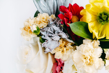 Flowers for a ceremony. Close-up of the bouquet.