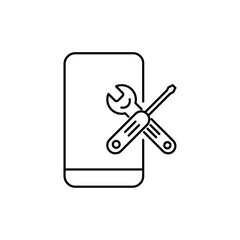 "Artisanal Craftsmanship: Exquisite Vector Icons of Precision Tools - Wrench, Gear, Spanner, Hammer, and Screwdriver - Illustrations for the Essence of Fix and Repair Mastery."	