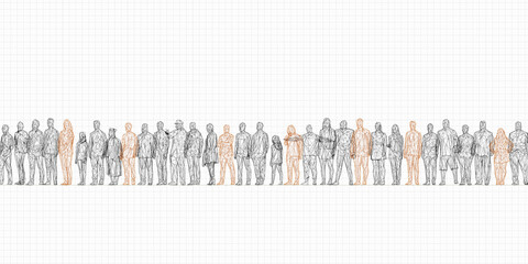 human figures in crowd concepts