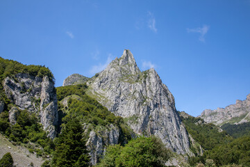 mountain peak in the french pyrenees near Lescun