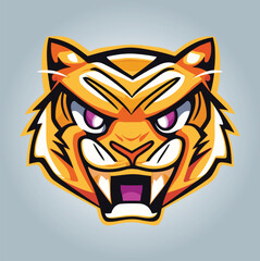 Vector tiger logo design template