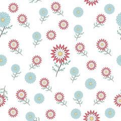 Colorful seamless pattern with flowers. Abstract seamless floral pattern vector.. pattern with flowers