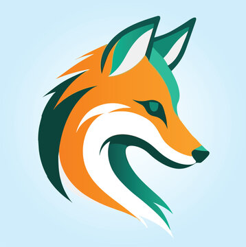 Vector fox logo design template