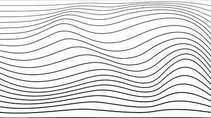 Abstract wave element for design. digital frequency track equalizer. stylish line art background. Vector illustration Waves with lines are created using the blend tool. Curved wavy lines and smoothly - obrazy, fototapety, plakaty