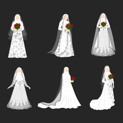 Muslim Bride Illustration