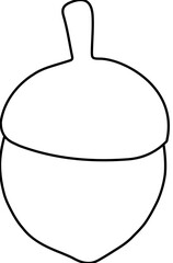 Handdrawn Line Acorn Illustration
