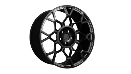 Fototapeta premium Cast metal chrome disc, car wheel on isolated , alpha channel, pngbackground